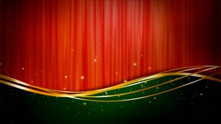 圣诞节火红的舞台背景循环视频素材