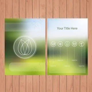 绿色环保企业风画册矢量封面含psd