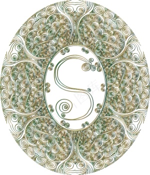 手绘插画矢量字体的字母S