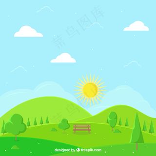 绿色背景矢量图