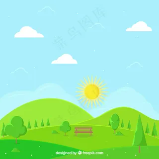 绿色背景矢量图