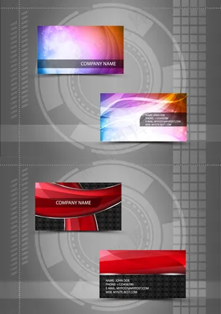 时尚名片设计矢量素材