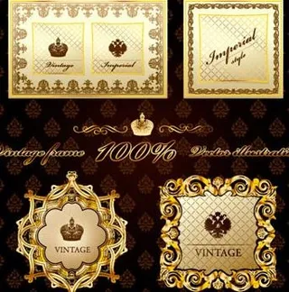 欧式花纹边框矢量素材