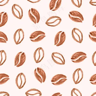 手绘咖啡豆背景
