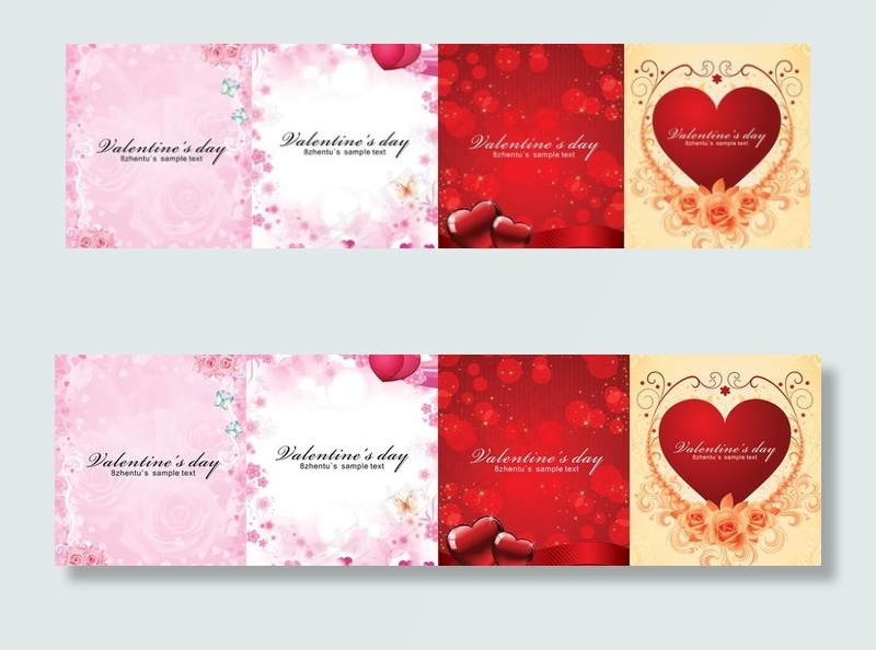 情人节展板4款图片