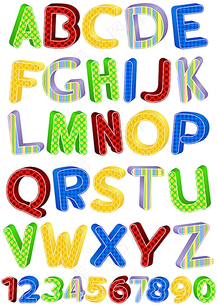 卡通字体数字