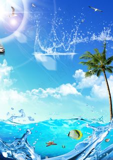 夏季促销海报背景素材