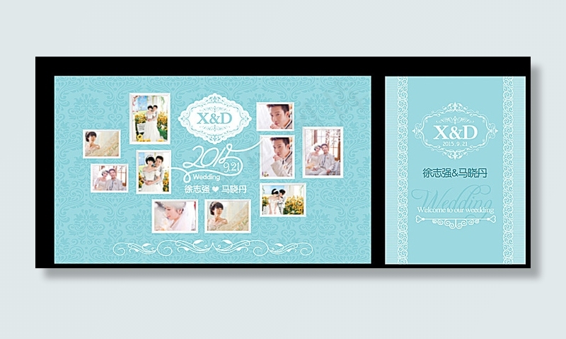 婚礼照片墙迎宾牌图片(3543X4724(DPI:150))psd模版下载