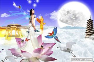 天宫传说广告美女PSD素材