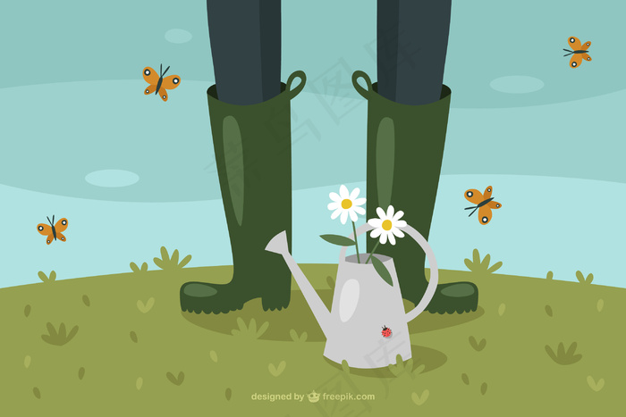 绿色背景矢量图