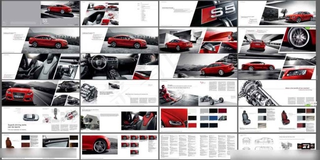 国外汽车画册矢量素材