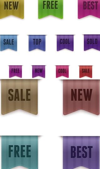 超市销售标签矢量图 AI