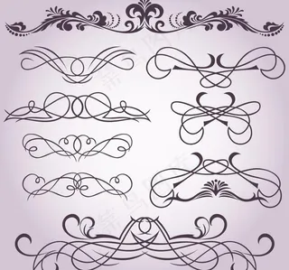 欧式花纹花边装饰 蝴蝶结图片