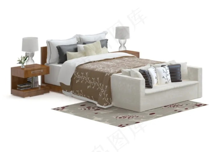 床模型素材模板下载