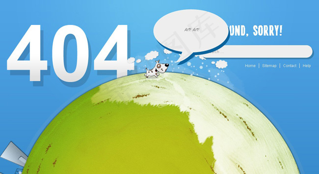 小狗绕地球奔跑404页面