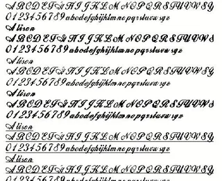 Alison Regular 英文...