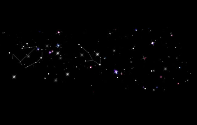 夜空星光透明flash素材