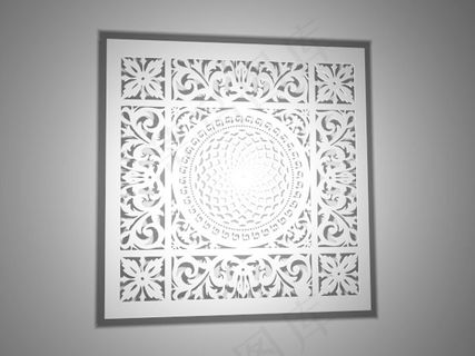 花纹雕刻模型图