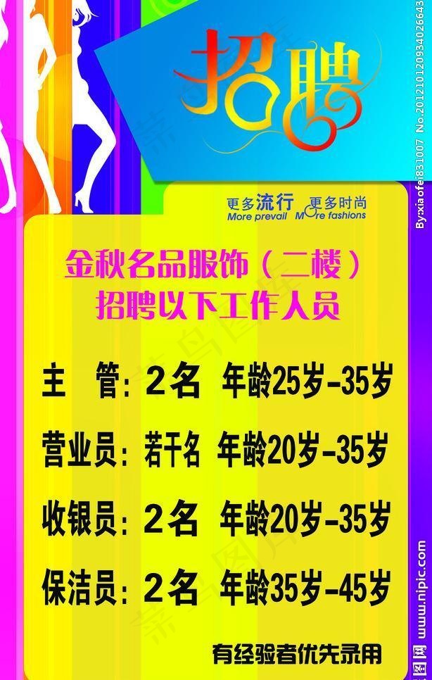 服装 招聘图片psd模版下载