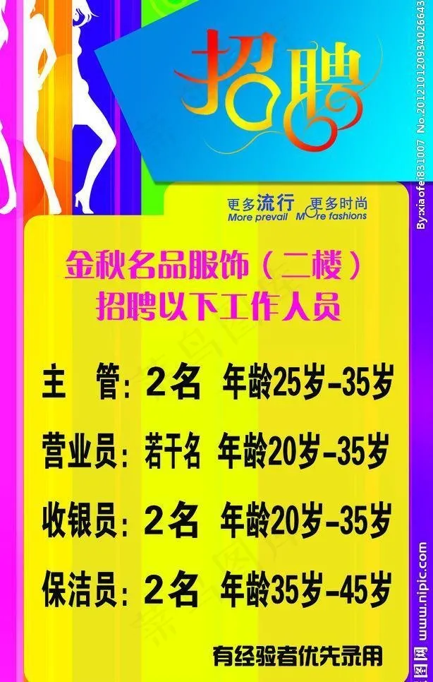 服装 招聘图片psd模版下载