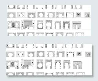 古典雕花门洞模块图片