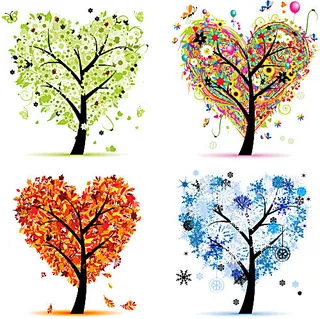 树的四季素材