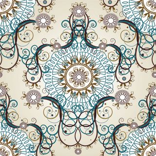 素雅花卉植物线稿矢量素材