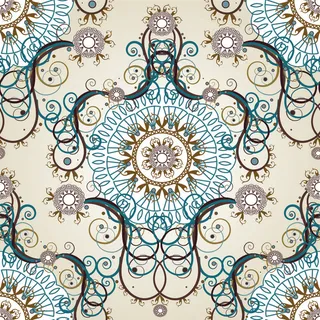 素雅花卉植物线稿矢量素材