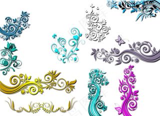 长条底纹花边PSD素材