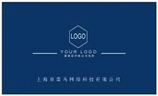 蓝黑商务简洁名片