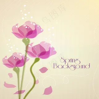 粉色花瓣卡通花朵图案矢量素材