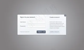 简洁用户登录界面设计psd素材