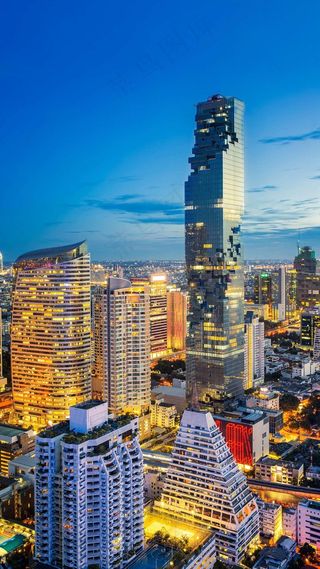 现代城市美景高清摄影图片