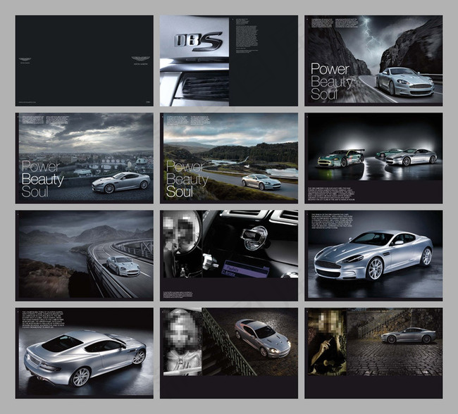 汽车广告画册矢量素材