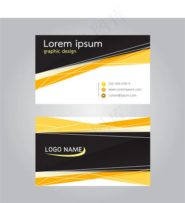时尚名片卡片设计矢量模板eps,ai矢量模版下载