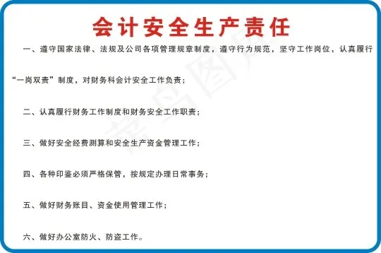 会计安全生产责任cdr矢量模版下载