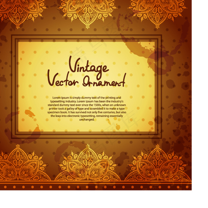 精美传统花纹矢量素材