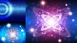 炫目科技光芒背景矢量图 AI