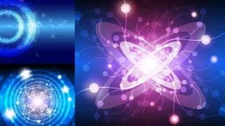 炫目科技光芒背景矢量图 AI