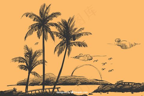 欢乐夏日海滨派对休闲时光旅游矢量