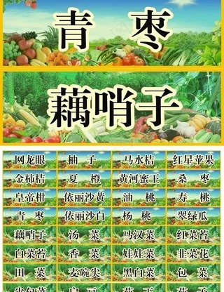 水果蔬菜品名图片