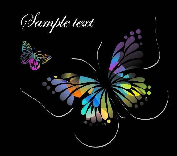 蝴蝶花纹背景矢量图片