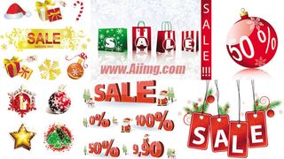 圣诞节促销设计元素矢量素材