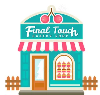 卡通蛋糕店图片