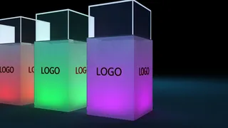 亚克力半透明展台展柜设计3D模型下...