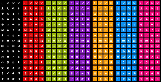 win8风格小图标PSD分层素材psd模版下载