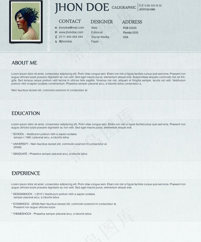 国外简历模板图片