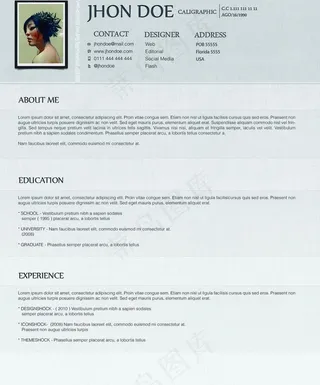 国外简历模板图片