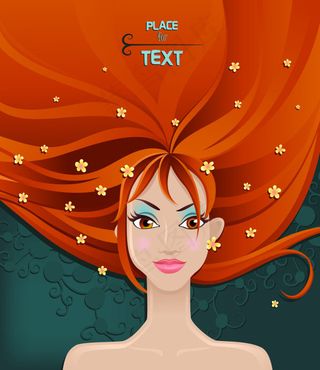 性感美女插画01矢量素材