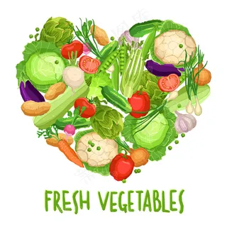 心形水果矢量素材